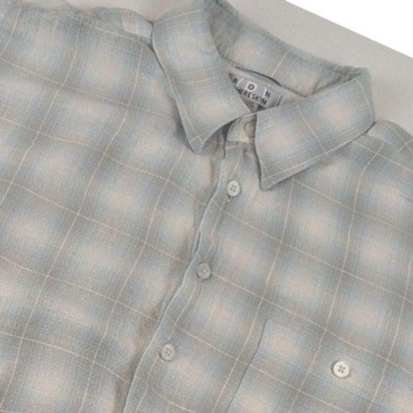 Ron Chereskin Other - Ron Chereskin Mens XXL Blue Plaid Linen Blend Short Sleeve Button Down Shirt